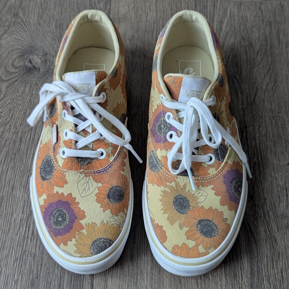Vans Doheny Sunflowers Daisies Floral Classic Sneakers - Picture 7 of 9